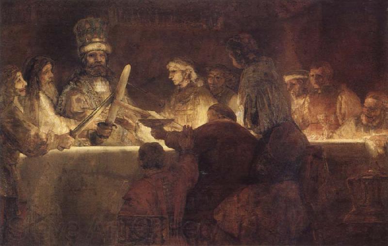 REMBRANDT Harmenszoon van Rijn The Conspiracy of Claudius Civilis Spain oil painting art